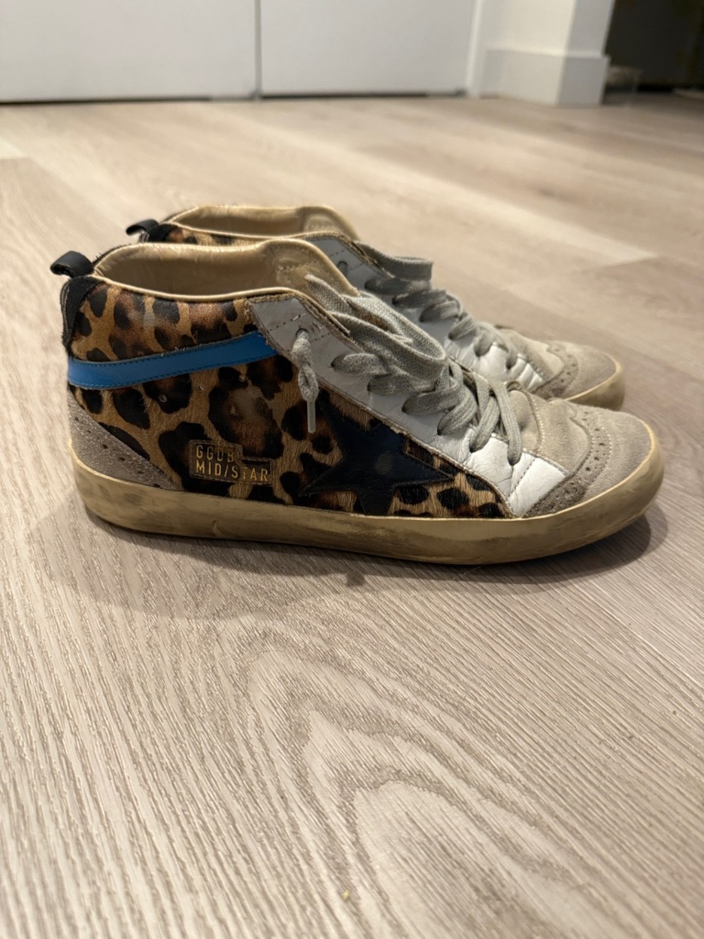 Golden Goose Midstar Leopard Pony Hair Sneakers - Picture 2 of 7